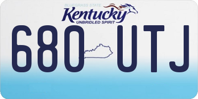 KY license plate 680UTJ