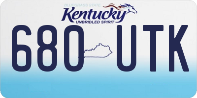 KY license plate 680UTK