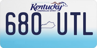 KY license plate 680UTL