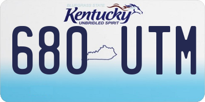 KY license plate 680UTM