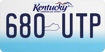 KY license plate 680UTP
