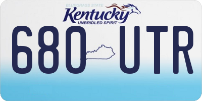 KY license plate 680UTR
