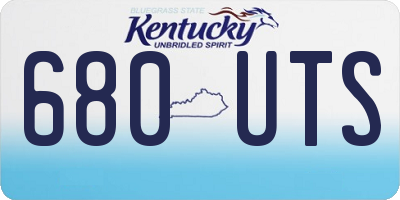 KY license plate 680UTS