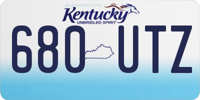 KY license plate 680UTZ