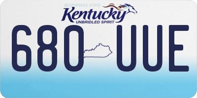 KY license plate 680UUE