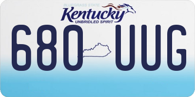 KY license plate 680UUG