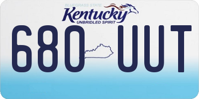 KY license plate 680UUT
