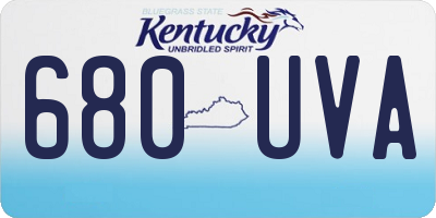 KY license plate 680UVA