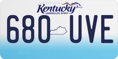 KY license plate 680UVE