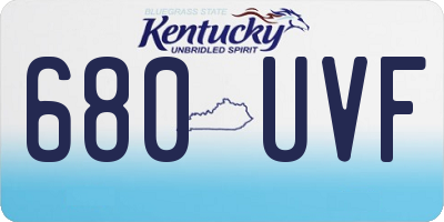 KY license plate 680UVF