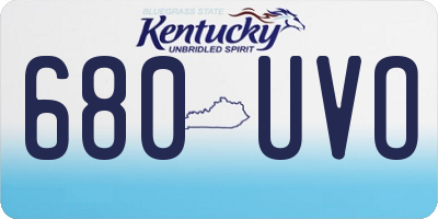 KY license plate 680UVO