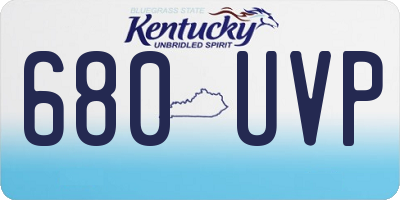 KY license plate 680UVP