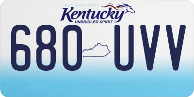 KY license plate 680UVV