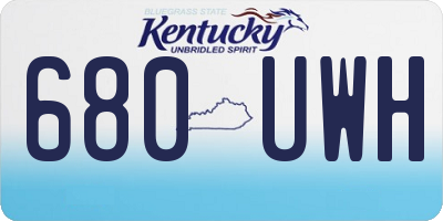 KY license plate 680UWH