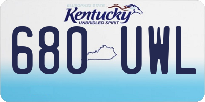 KY license plate 680UWL