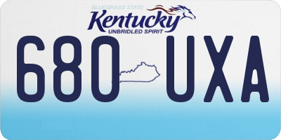 KY license plate 680UXA