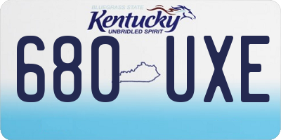 KY license plate 680UXE