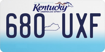 KY license plate 680UXF