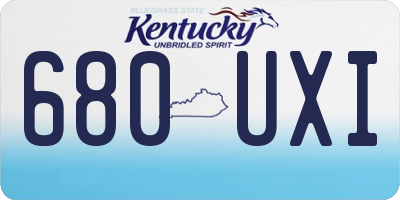 KY license plate 680UXI