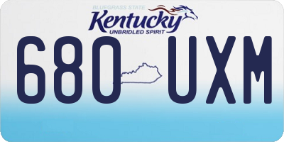 KY license plate 680UXM