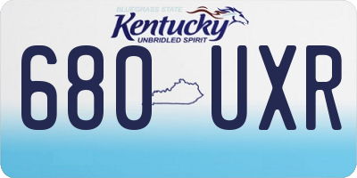 KY license plate 680UXR