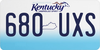 KY license plate 680UXS