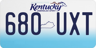 KY license plate 680UXT