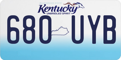 KY license plate 680UYB