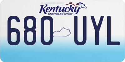KY license plate 680UYL