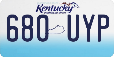 KY license plate 680UYP