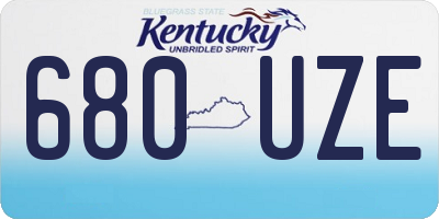 KY license plate 680UZE