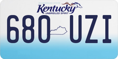 KY license plate 680UZI