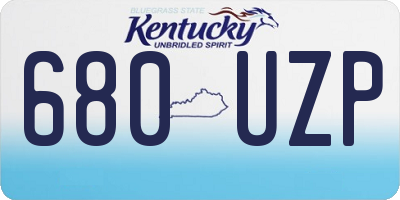 KY license plate 680UZP