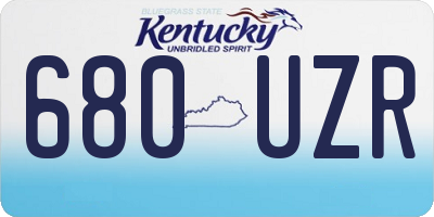 KY license plate 680UZR