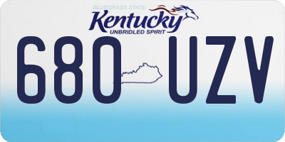 KY license plate 680UZV