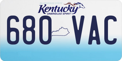 KY license plate 680VAC
