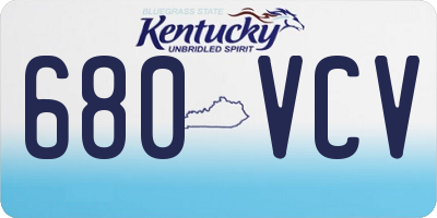 KY license plate 680VCV