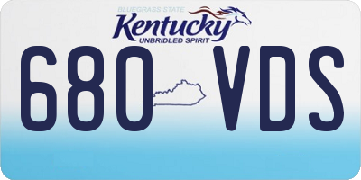 KY license plate 680VDS