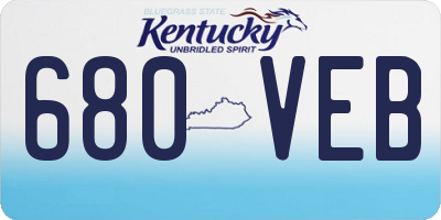KY license plate 680VEB