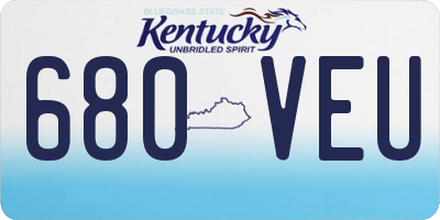 KY license plate 680VEU