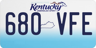 KY license plate 680VFE