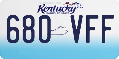 KY license plate 680VFF