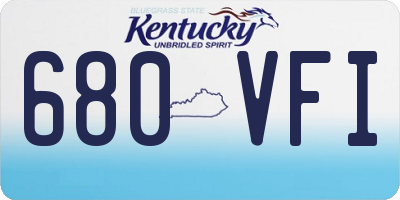 KY license plate 680VFI