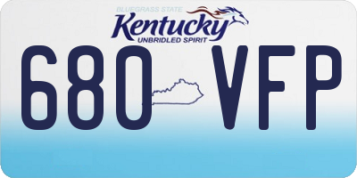 KY license plate 680VFP