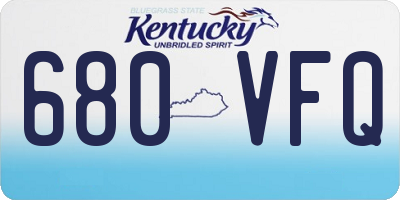 KY license plate 680VFQ
