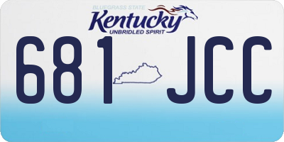 KY license plate 681JCC