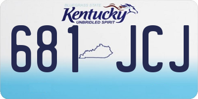 KY license plate 681JCJ