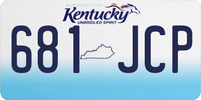 KY license plate 681JCP