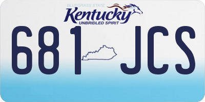 KY license plate 681JCS
