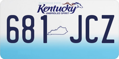 KY license plate 681JCZ